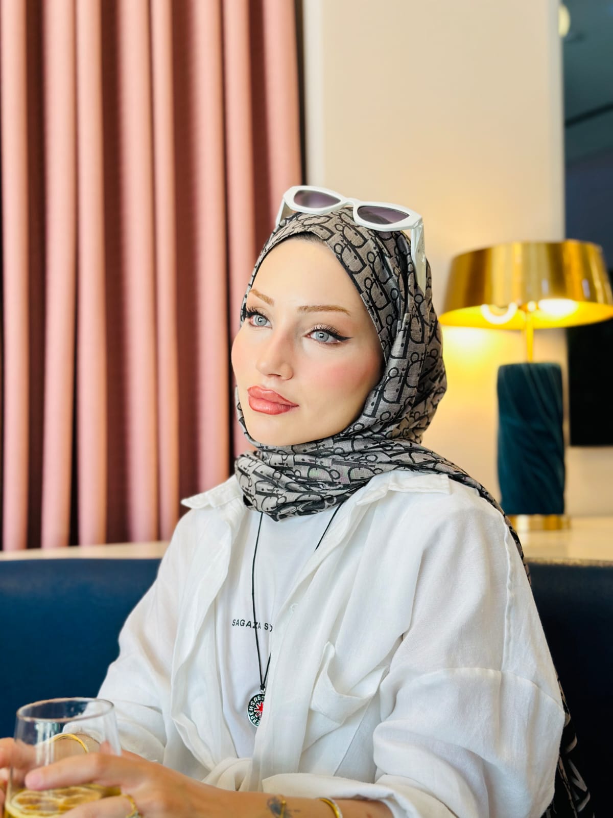 Dior Çift Taraflı İtalyan Pamukİpek Şal 96518 – Gri Siyah - Görsel 6