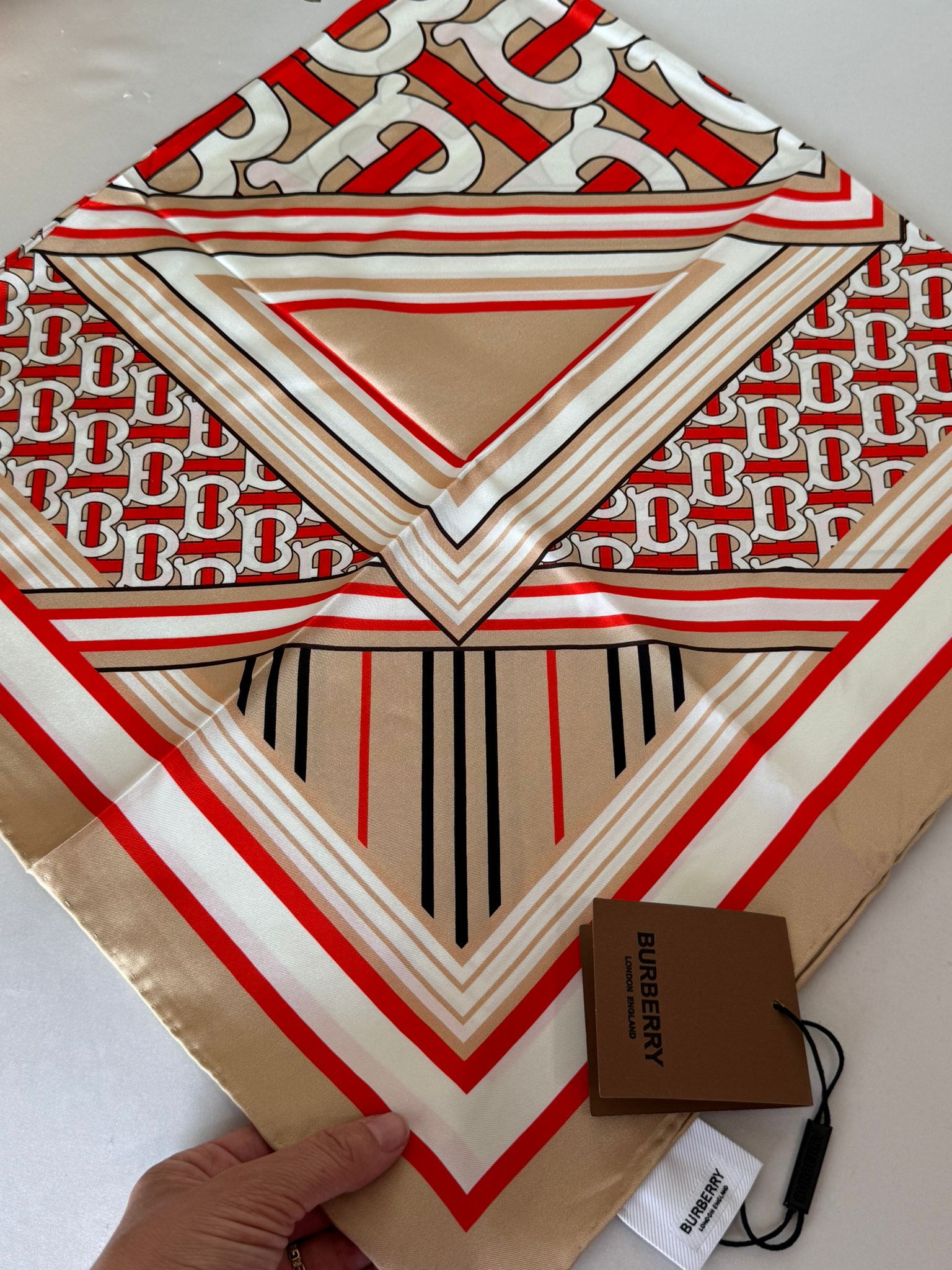 Burberry İthal İpek Eşarp 55467 - Görsel 2