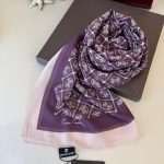 Pier Cardin Kare Desen İpeksi Şal 44134 - Mürdüm