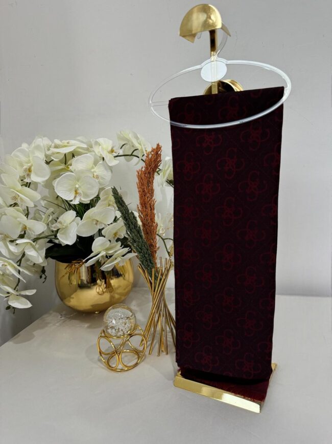 Guess Desen Pamuk Şal 61443 - Bordo