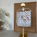 Louis Vuitton İmzalı Twill İpeksi Eşarp 491492 - Gold