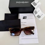 SAINT LAURENT 633 CALISTA 003 57 Kahverengi  Kadın Güneş Gözlüğü