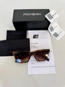 SAINT LAURENT 633 CALISTA 003 57 Kahverengi  Kadın Güneş Gözlüğü