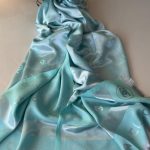 Chanel Çift Taraflı İpeksi Jakar Şal 614450 - Mint