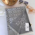 Coach Desen İthal Yün İpek Şal 614450 - Gri