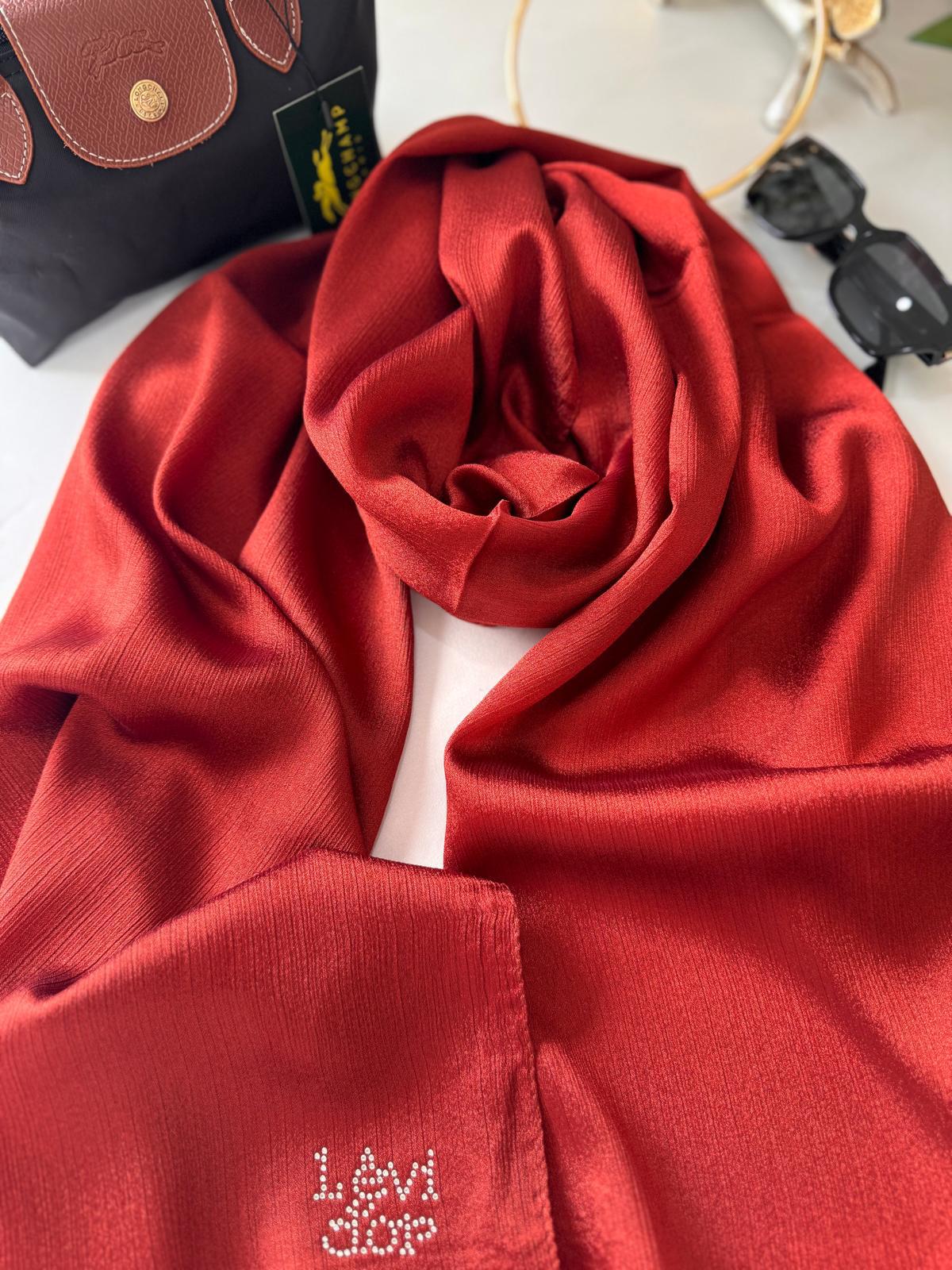 Levidor Kristal Yoryo Şal 16842 - Kırmızı