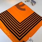 Chanel İthal Vual İpek Şal 014461 - Turuncu