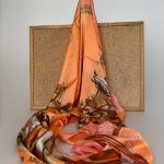 Hermes At Desen İthal Vual İpek Şal 014461 - Oranj