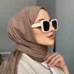 Organic Scarfs Bambu Kraş Şal Modeli - Ten