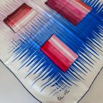 COLOR PLUS PASTEL DESEN %100 İPEK EŞARP 16032006 - Saks