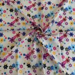 yaz çiçek deseni pamuk soft eşarp 05122000 - Gri