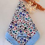 minik çiçek desen pamuk soft eşarp 28031986- Bebe mavi