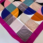 COLOR PLUS OVAL DESEN  %100 İPEK 280398 - Fuşya