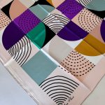 COLOR PLUS OVAL DESEN  %100 İPEK 280398 - Ekru mor