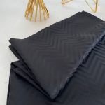 Zikzak desen pamuk Jakar Şal - Siyah