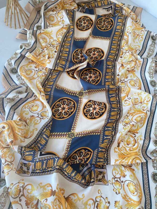 Versace Vual İpek Şal 614412 - Camel