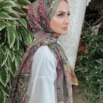 Etnik Etro Desen Pamuk Soft Şal 61534 - Haki