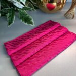 Zigzag Desen Pamuk Jakar Şal - Fuşya