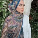 Etnik Etro Desen Pamuk Soft Şal 61534 - Saks