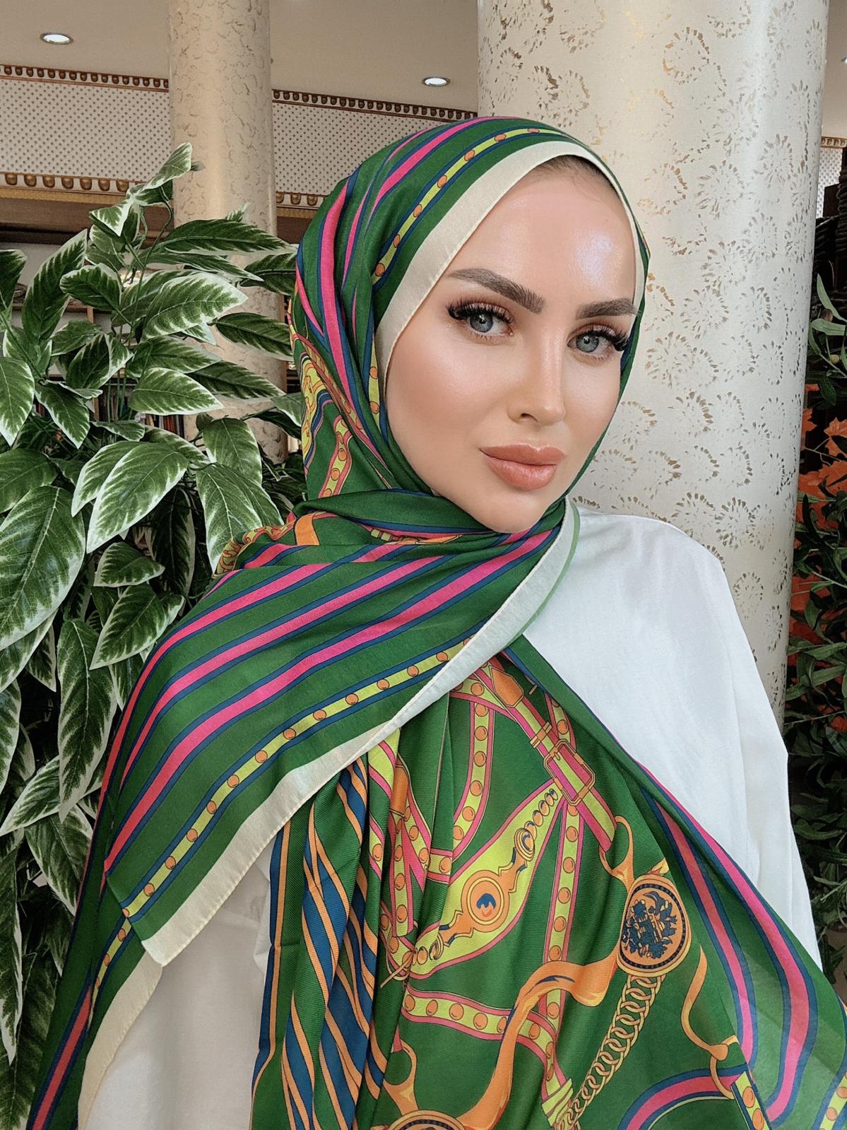 Hermes Kemer Desen Pamuk Soft Şal 61533 - Benetton