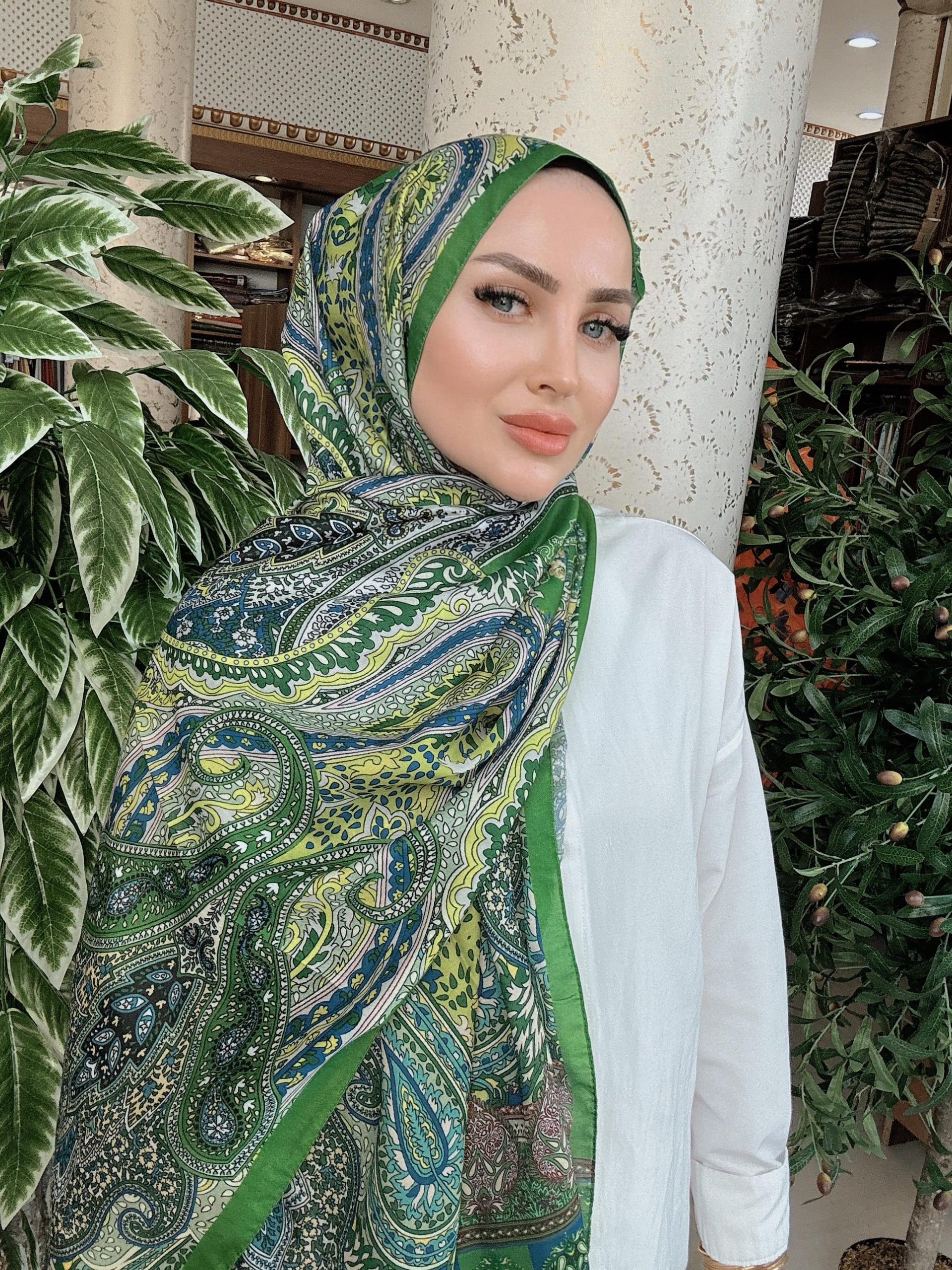 Etnik Etro Desen Pamuk Soft Şal 61534 - Benetton