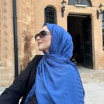 Qoza Desen İpeksi Jakar Şal - Lacivert