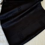 Halka Desen Parlak Jakar Şal - Siyah