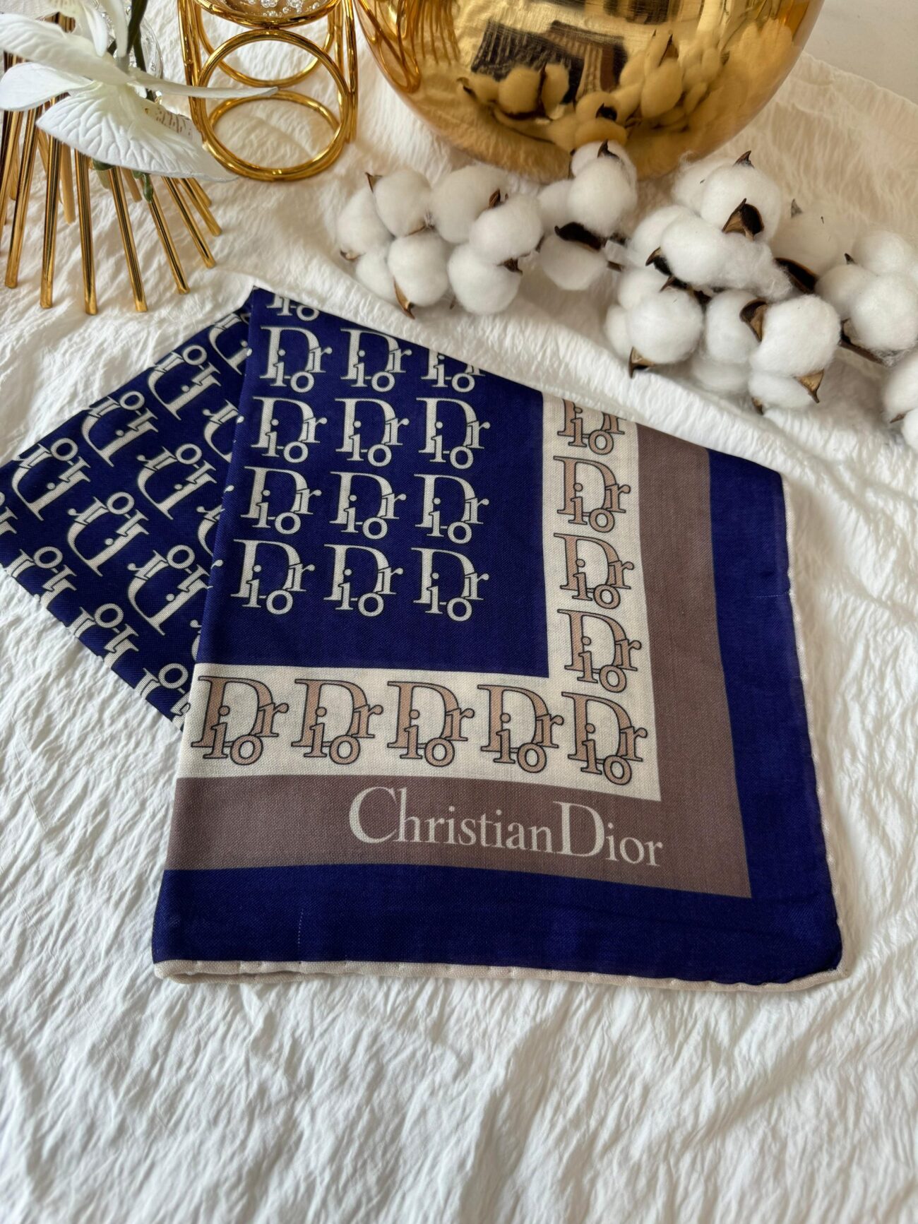 Dior Pamuk Soft Eşarp - Lacivert