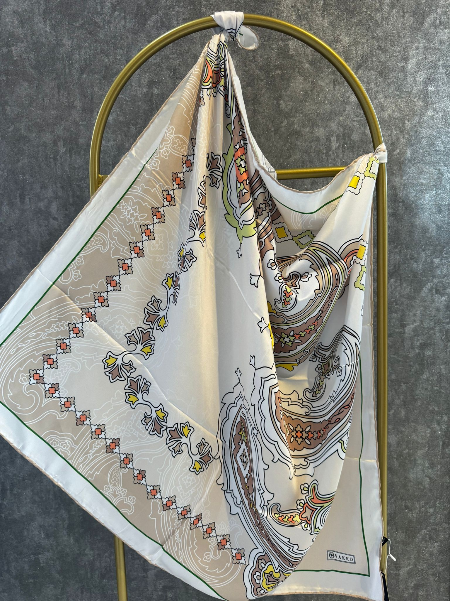 VAKKO ETNİK DESEN TWİLL EŞARP 78963 - BEJ