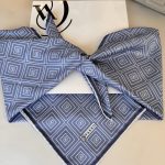 Vakko Kare Desen Pamuk Soft Eşarp 610144 - Bebe Mavisi