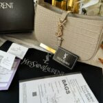 YSL Premium Deri Çanta - Vizon