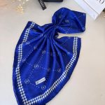 Vakko Kazayağı Desen Pamuk Soft Eşarp 36589 - Lacivert