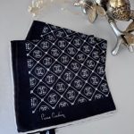 Pier Cardin Kare Desen Pamuk Soft Eşarp 27689 - Siyah