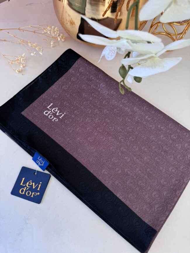 Levidor Monogram Şal - Siyah Vizon