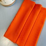 Bloom Desen Pamuk İpeksi Jakar Şal - Turuncu