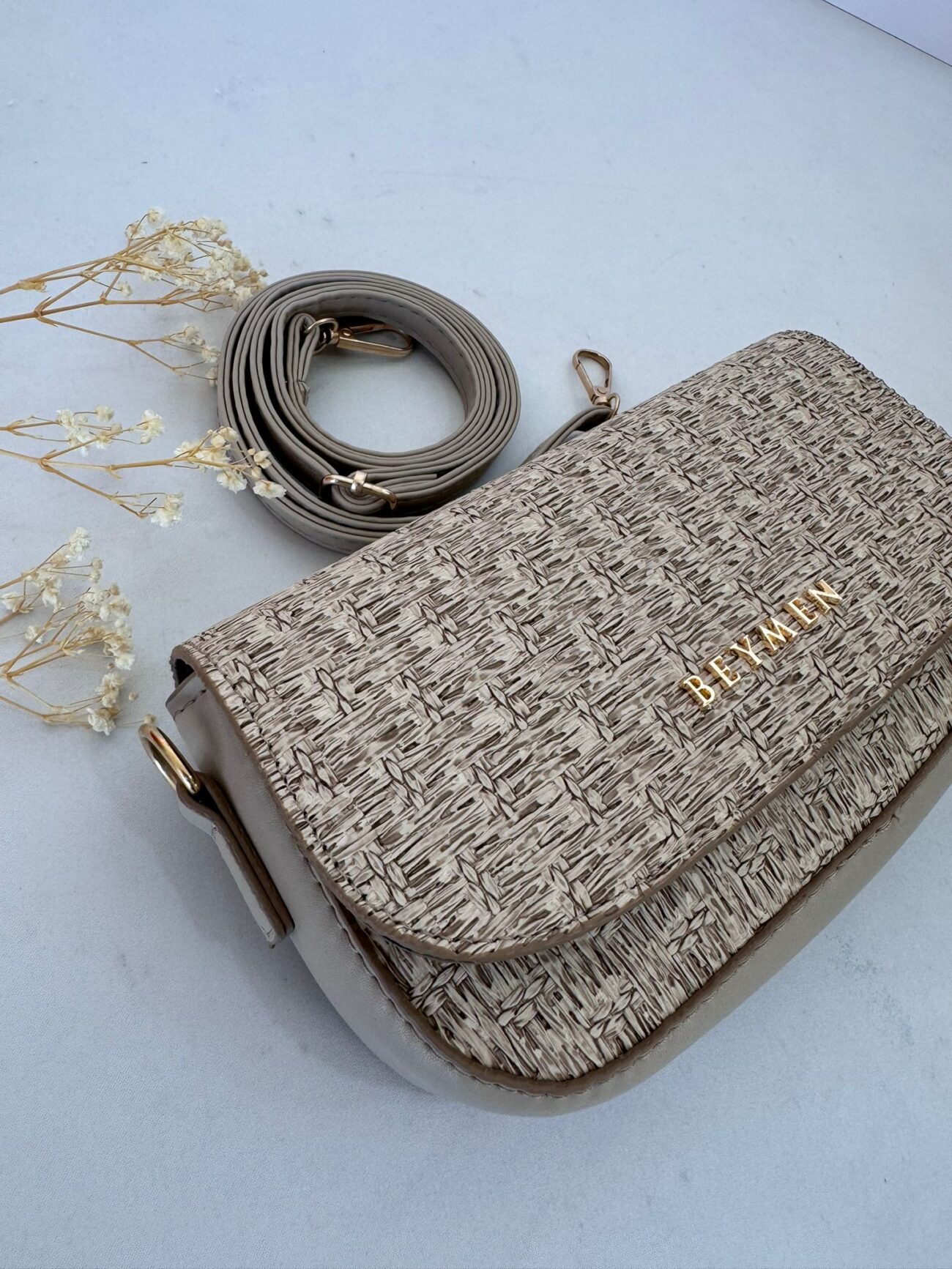 Outlet Beymen Hasır Çanta 19054 - Vizon