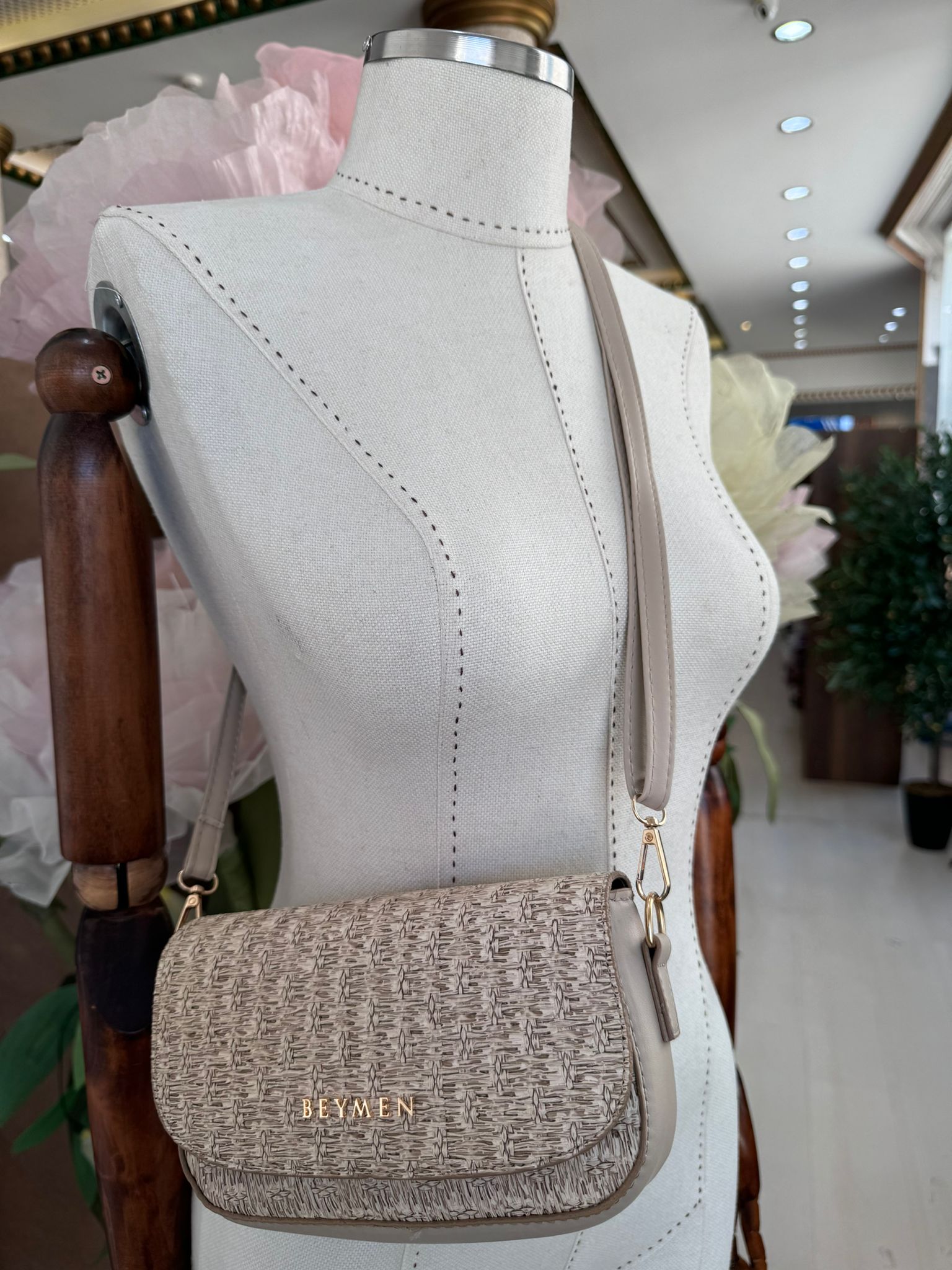 Outlet Beymen Hasır Çanta 19054 - Vizon - Görsel 2