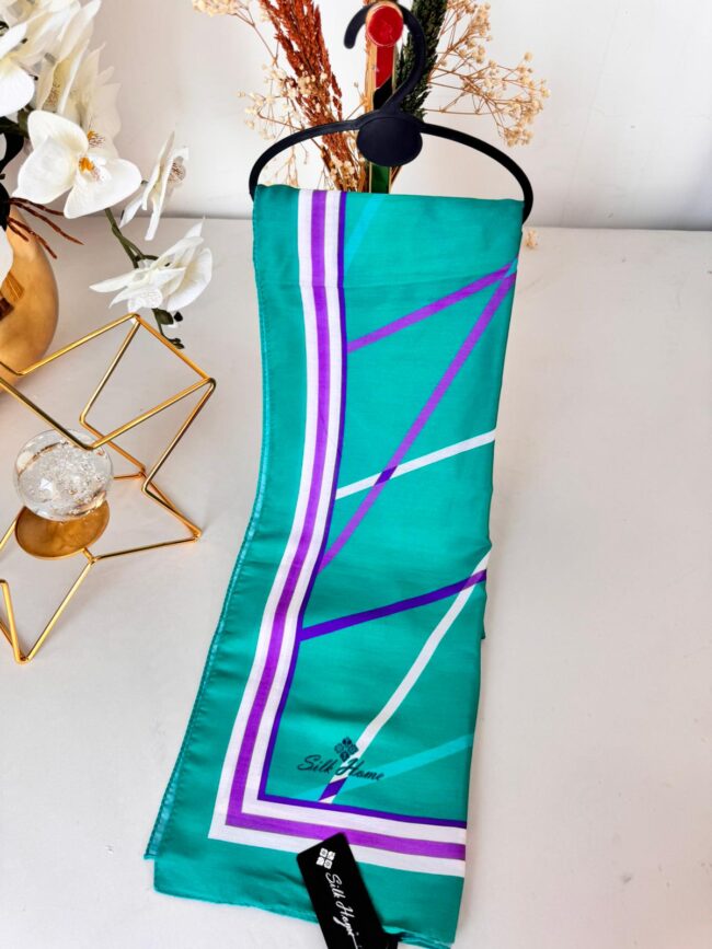 silk home pamuk ipek şal Zümrüt