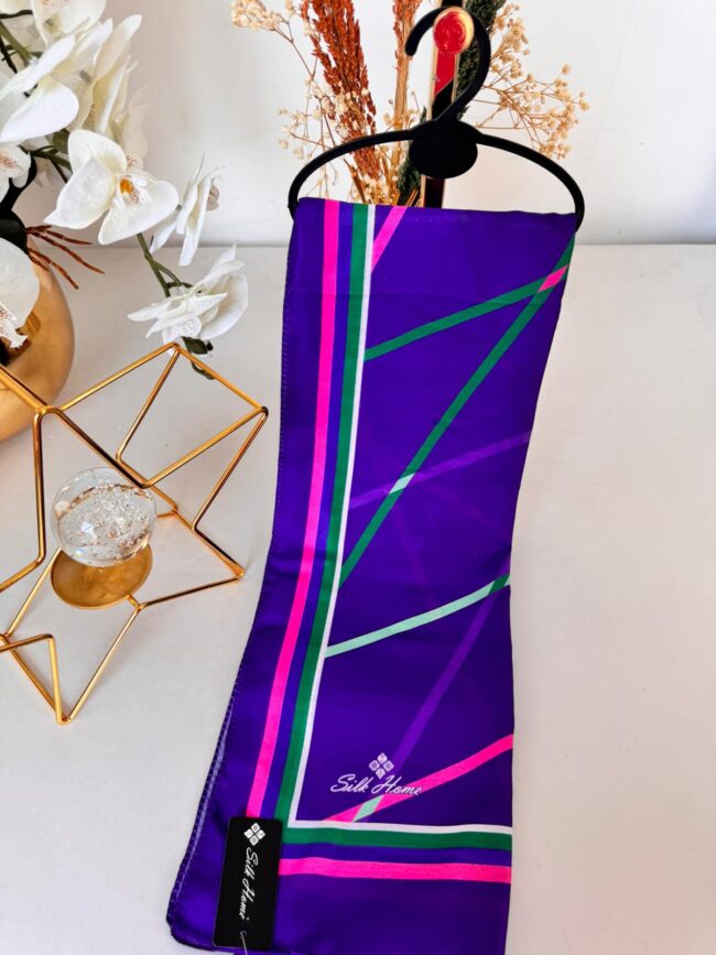 silk home pamuk ipek şal Mor