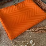Zikzak desen pamuk Jakar Şal - Turuncu