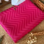 Zikzak desen pamuk Jakar Şal - Fuşya