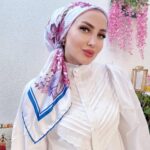 Vakko Çiçek Desen Eşarp - Saks