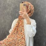 Çiçek Deen Pamuk Soft Şal 424434 - Camel