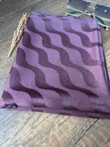 Su Yolu Pamuk Jakar Şal - Mürdüm