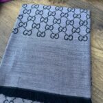 Gucci Yun İpek Çİft Taraflı Şal 87452 - Gri