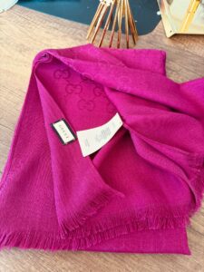 Gucci Yun İpek Çİft Taraflı Şal 87452 - Pembe