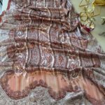 Etro Marka Yeni Sezon İthal Etnik Desen Vual İpek Şal - Kırmızı