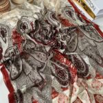 Etnik Etro Desen Pamuk Soft Şal 61534 - Turuncu