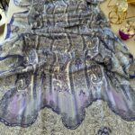 Etro Marka Yeni Sezon İthal Etnik Desen Vual İpek Şal - Saks