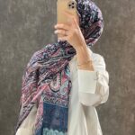 İthal Etro Desen Vual İpek Şal - Soft Pudra